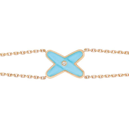 [Rosla Jewelry]JEUX BRACELET TURQUOISE PINK GOLD 1 DIAMOND