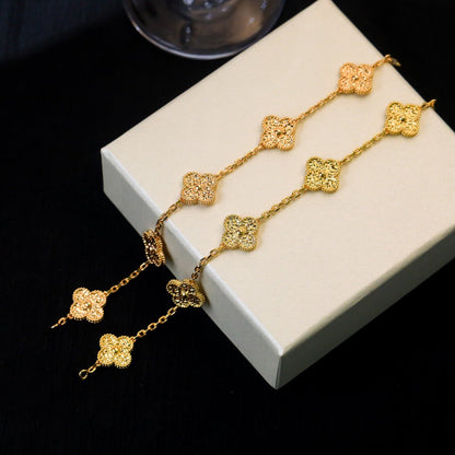 [Rosla Jewelry]CLOVER 5 MOTIFS BRONZING BRACELET