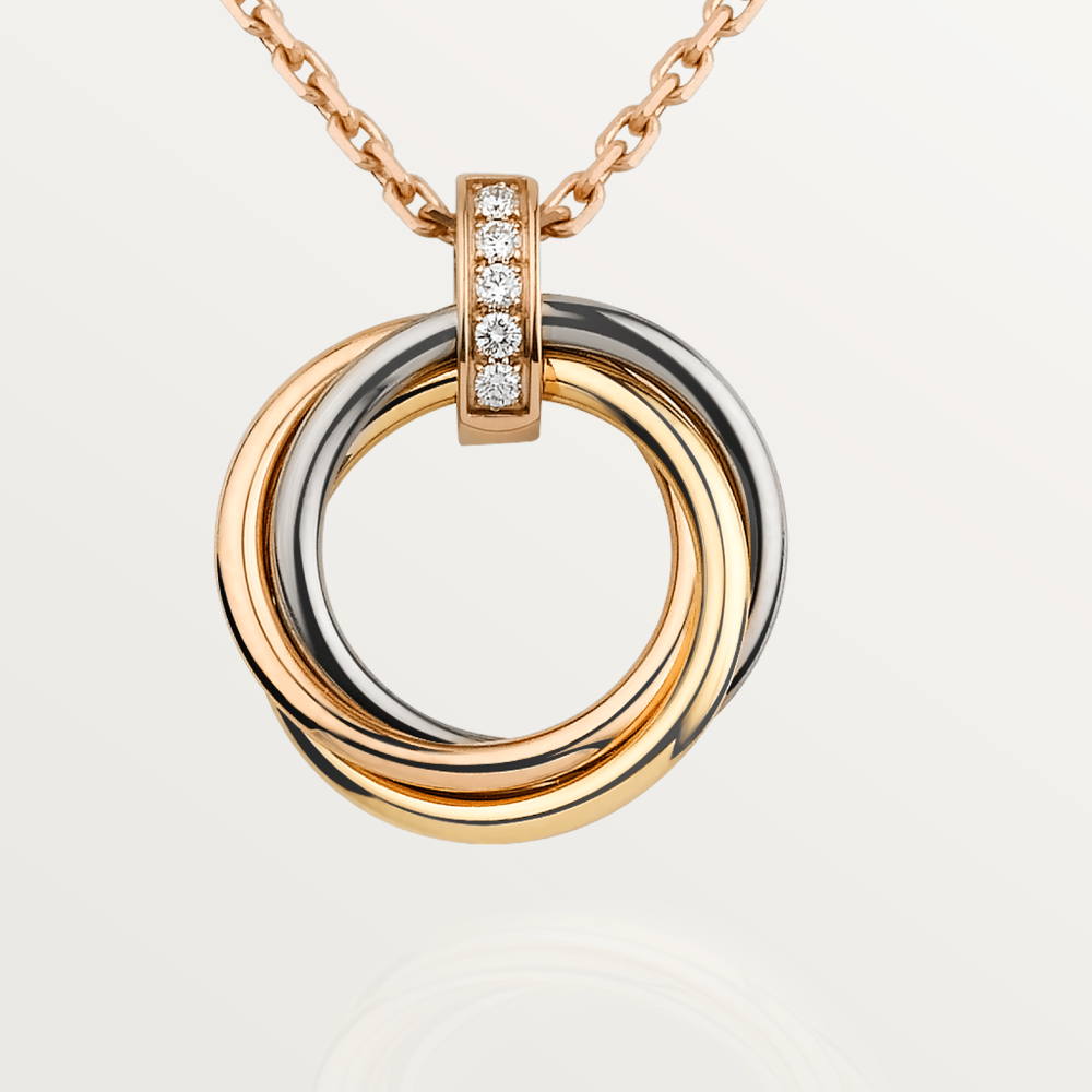 [Rosla Jewelry]TRINITY NECKLACE GOLD  DIAMONDS