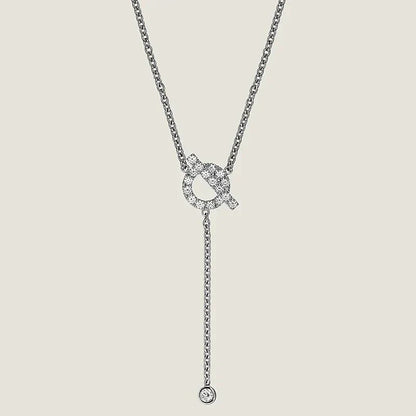 [Rosla Jewelry]FINESSE SILVER DIAMOND NECKLACE