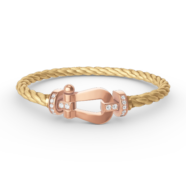 [Rosla Jewelry]FORCE LARGE HORSESHOE HALF DIAMOND BRACELET ROSE GOLD