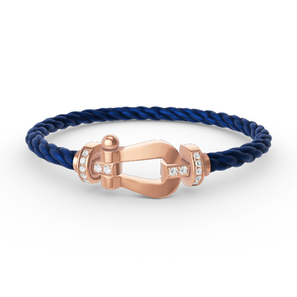 [Rosla Jewelry]FORCE LARGE HORSESHOE HALF DIAMOND BRACELET ROSE GOLD