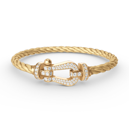 [Rosla Jewelry]FORCE LARGE HORSESHOE FULL DIAMOND BRACELET GOLD