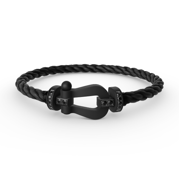 [Rosla Jewelry]FORCE LARGE SERIES HORSESHOE BLACK SAMURAI BRACELET