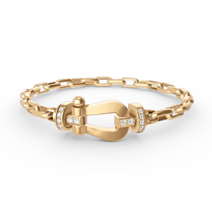 [Rosla Jewelry]FORCE LARGE HORSESHOE CLASP  METAL BRACELET