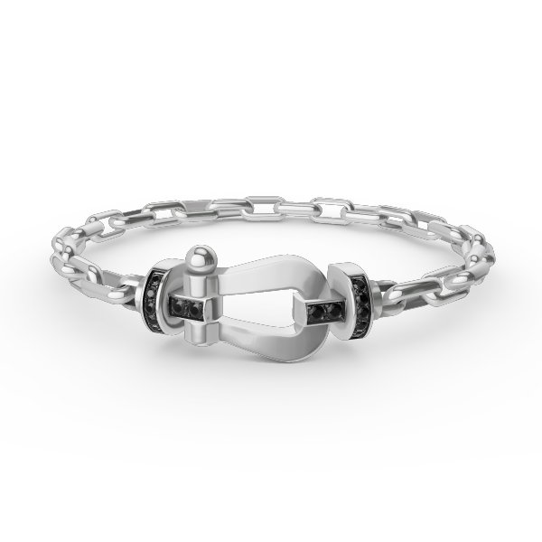 [Rosla Jewelry]FORCE LARGE HORSESHOE CLASP  METAL BRACELET