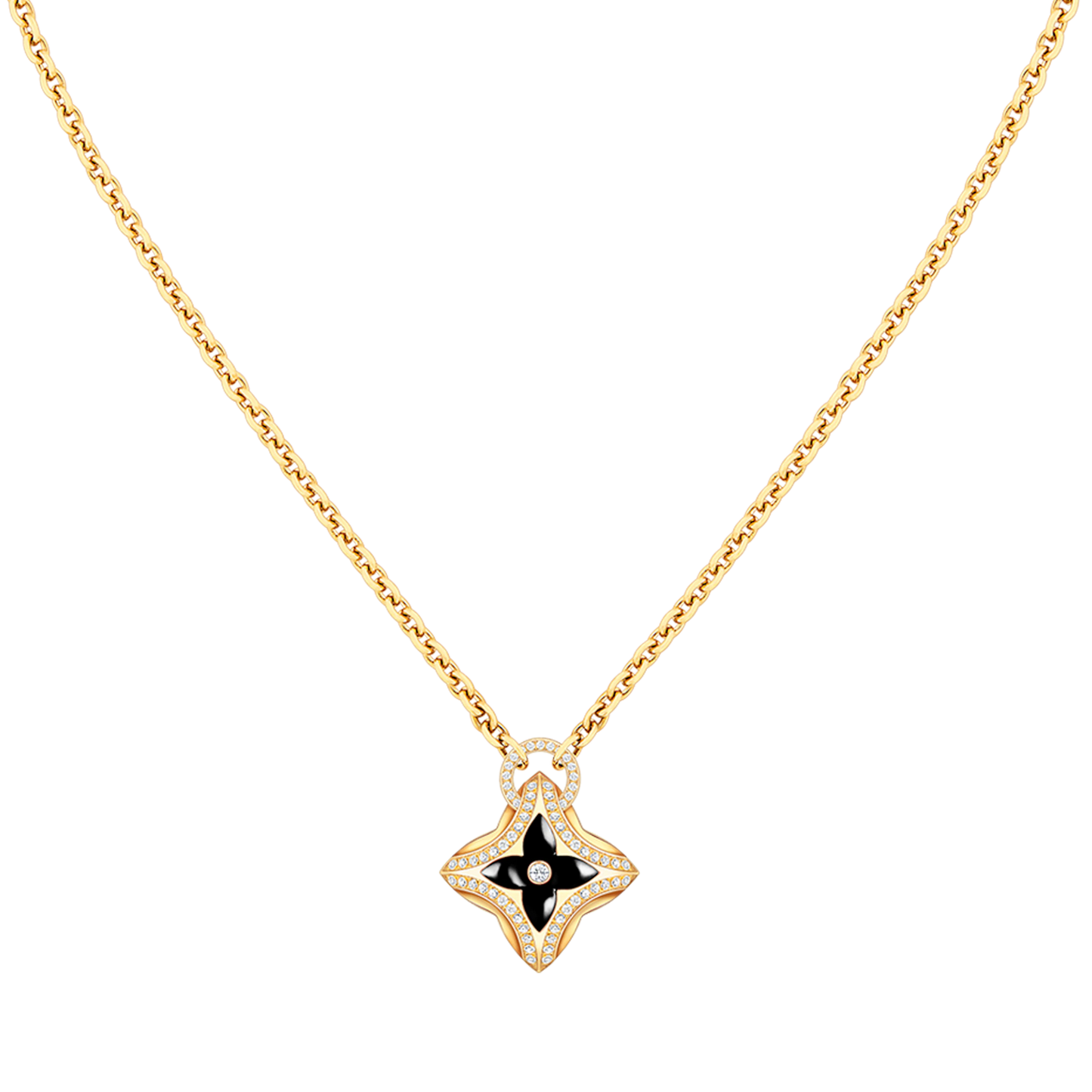 [Rosla Jewelry]STAR PEDANT PINK GOLD DIAMOND NECKLACE