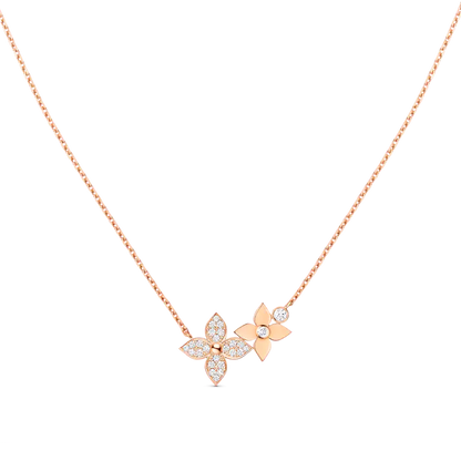 [Rosla Jewelry]STAR BLOSSOM NECKLACE PINK GOLD DIAMONDS