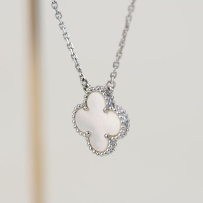 [Rosla Jewelry]CLOVER  15MM WHITE MOTHER-OF-PEARL SILVER