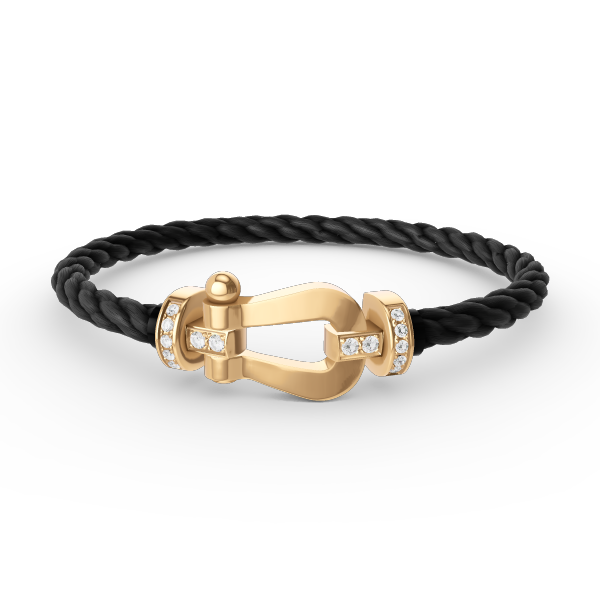 [Rosla Jewelry]FORCE LARGE HORSESHOE HALF DIAMOND BRACELET GOLD