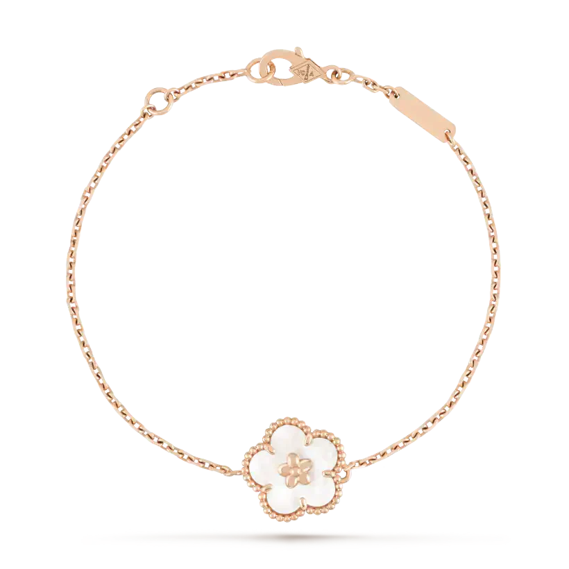 [Rosla Jewelry]LUCKY WHITE MOP PLUM BLOSSOM  BRACELET