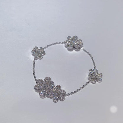 [Rosla Jewelry]FRIVOLE SILVER 5 FLOWERS BRACELET