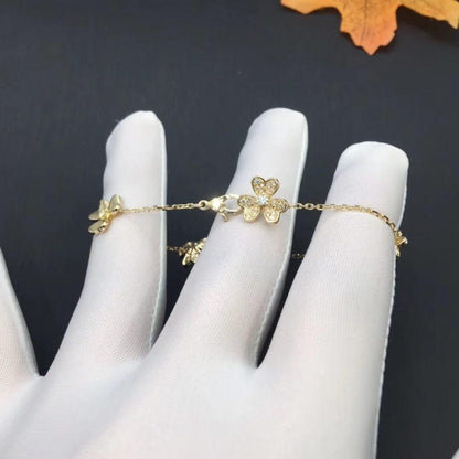 [Rosla Jewelry]FRIVOLE GOLD 5 FLOWERS BRACELET