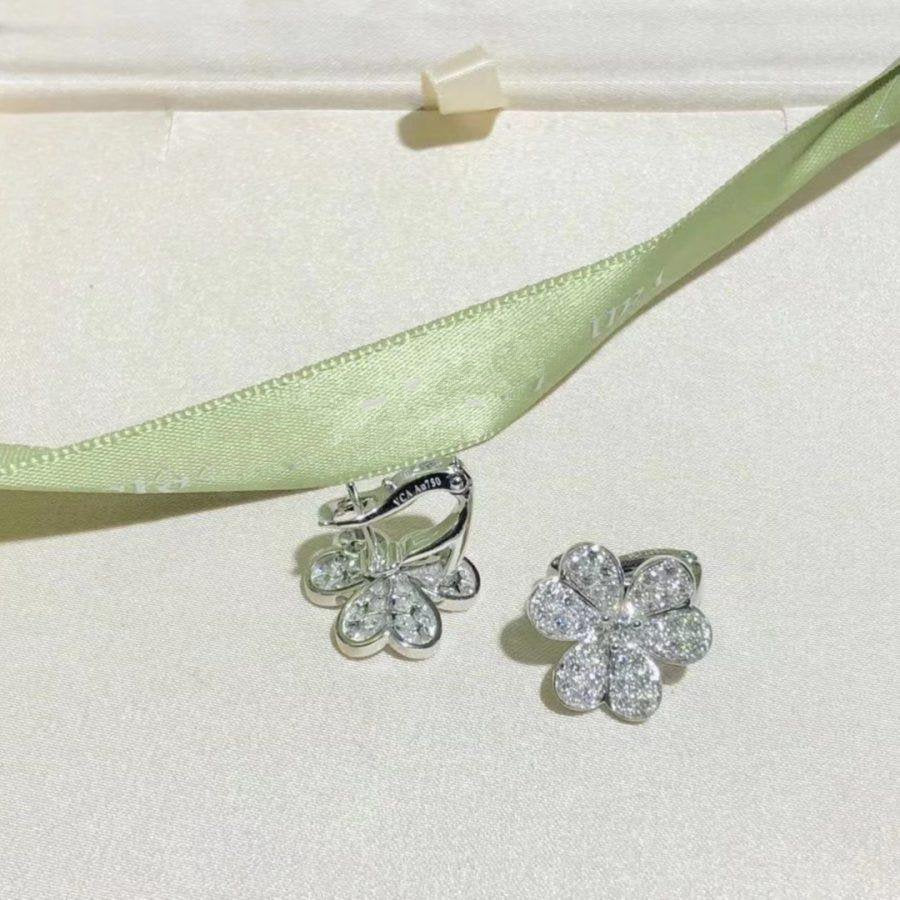 [Rosla Jewelry]FRIVOLE SILVER FLOWER DIAMOND EARRINGS