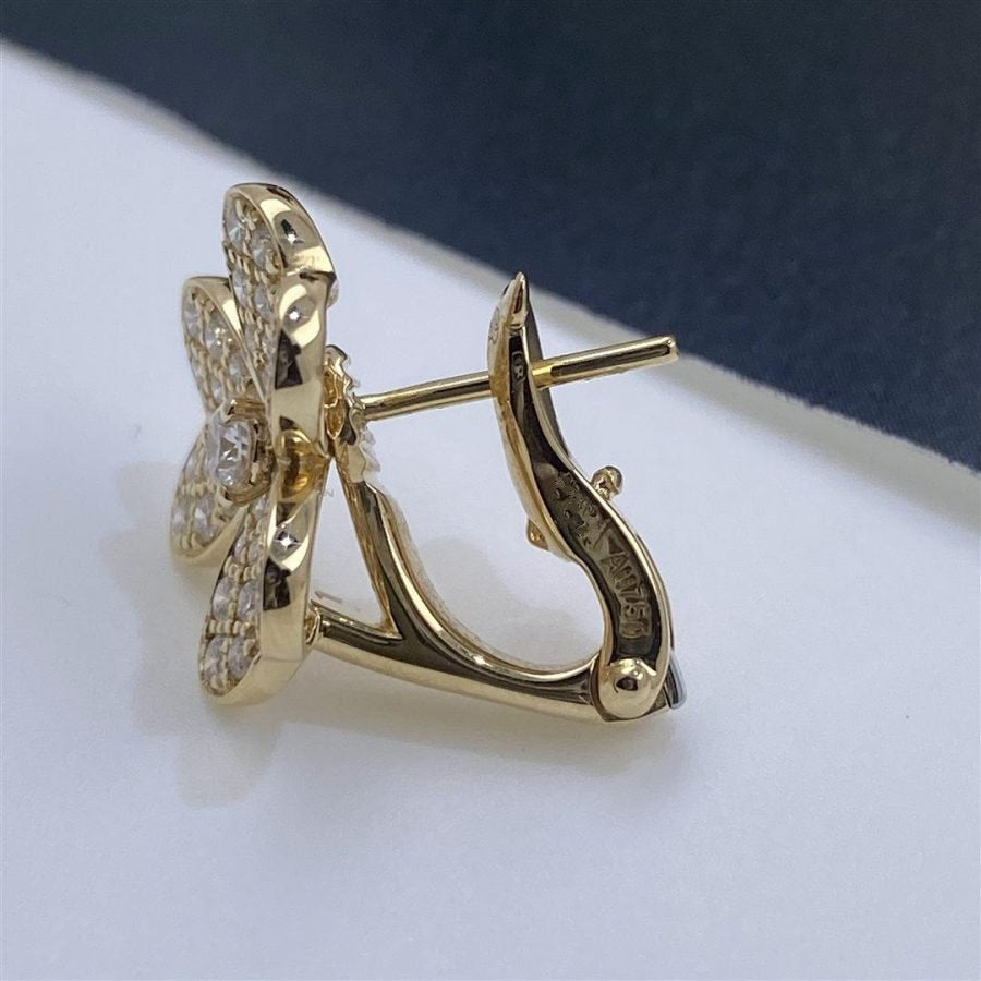 [Rosla Jewelry]FRIVOLE GOLD FLOWER DIAMOND EARRINGS