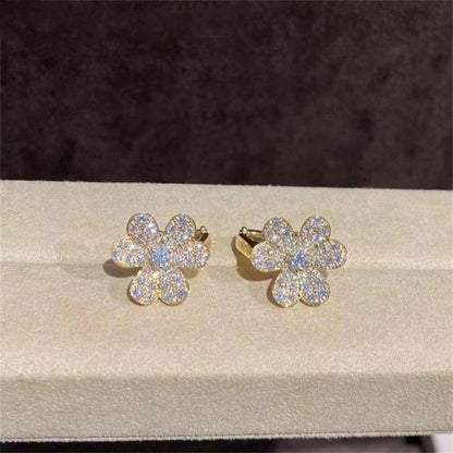 [Rosla Jewelry]FRIVOLE GOLD FLOWER DIAMOND EARRINGS