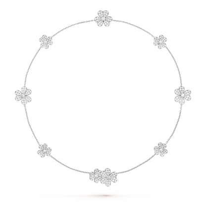 [Rosla Jewelry]FRIVOLE SILVER 9 FLOWERS NECKLACE