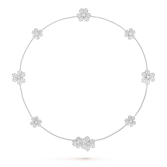 [Rosla Jewelry]FRIVOLE SILVER 9 FLOWERS NECKLACE