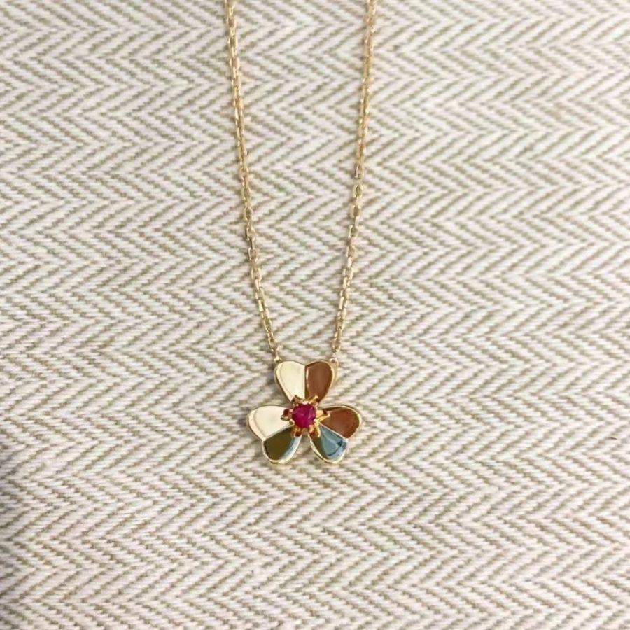 [Rosla Jewelry]FRIVOLE GOLD FLOWER NECKLACE