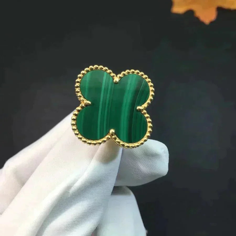 [Rosla Jewelry]CLOVER MALACHITE RING