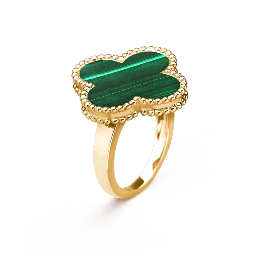 [Rosla Jewelry]CLOVER MALACHITE RING