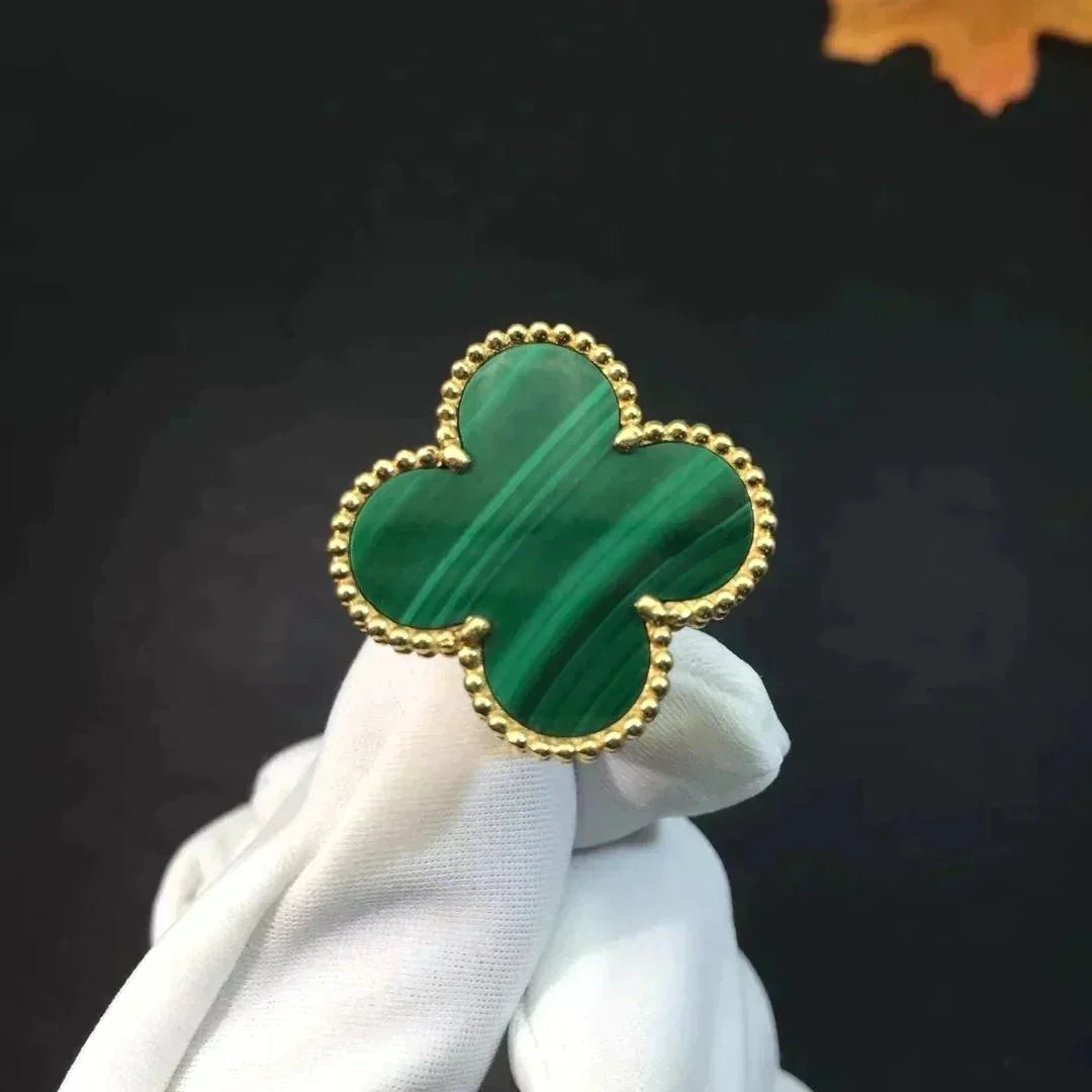 [Rosla Jewelry]CLOVER MALACHITE RING