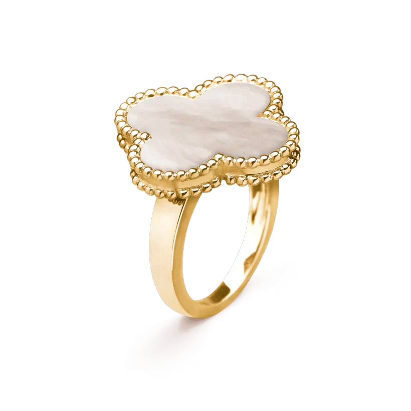 [Rosla Jewelry]CLOVER WHITE MOP RING