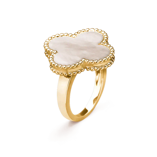 [Rosla Jewelry]CLOVER WHITE MOP RING