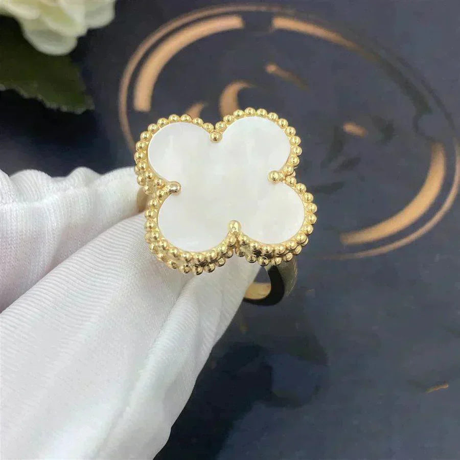 [Rosla Jewelry]CLOVER WHITE MOP RING