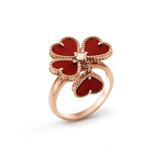 [Rosla Jewelry]SWEET CLOVER CARNELIAN RING