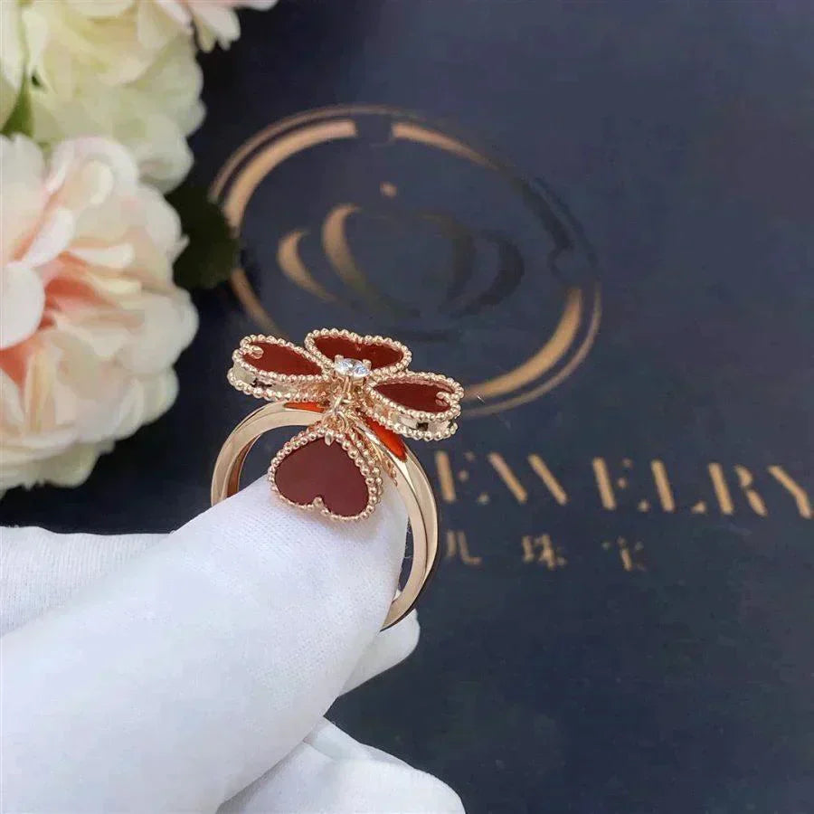 [Rosla Jewelry]SWEET CLOVER CARNELIAN RING