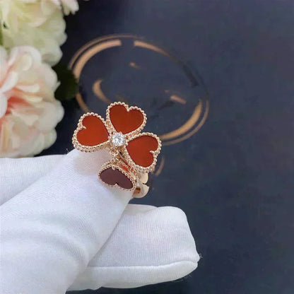 [Rosla Jewelry]SWEET CLOVER CARNELIAN RING