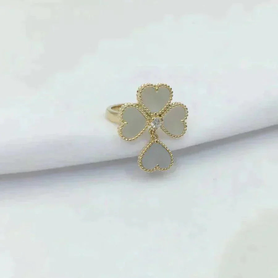 [Rosla Jewelry]SWEET CLOVER WHITE MOP RING