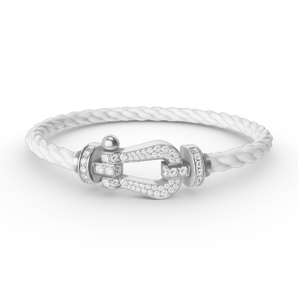 [Rosla Jewelry]FORCE LARGE HORSESHOE FULL DIAMOND BRACELET SILVER