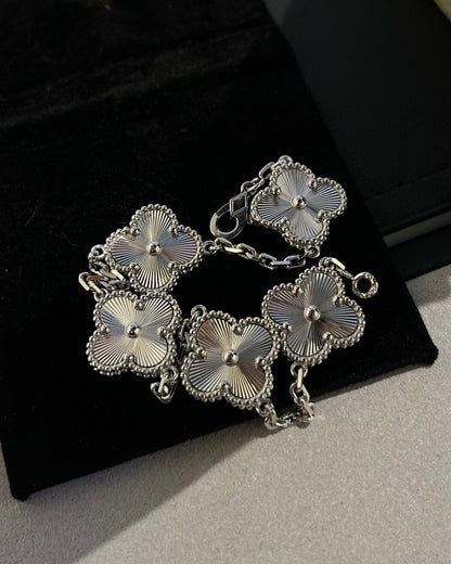 [Rosla Jewelry]CLOVER SILVER 5 MOTIFS BRACELET